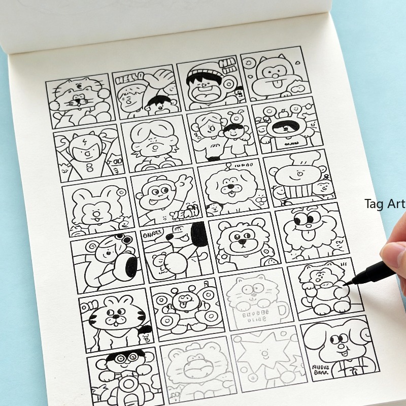 Food Snacks Coloring Book - Bilderbuch zur Angstlinderung, Kopierlinienzeichnungsalbum, Dinosaurier/Monster/Lebensmittel und