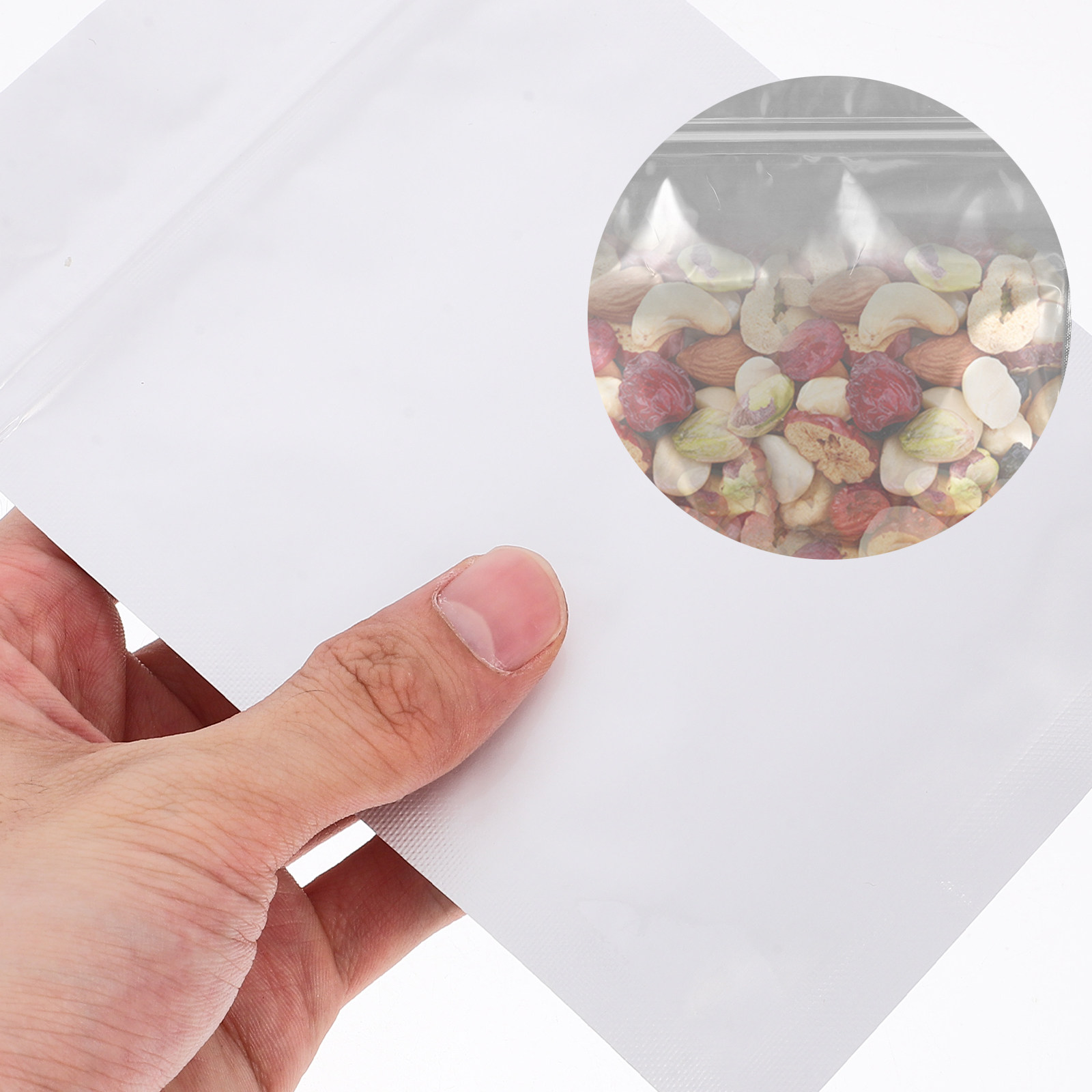 Food Snacks Packaging - 50 Stück Luftdichte Wiederverschließbare Beutel Lebensmittelaufbewahrungsbeutel