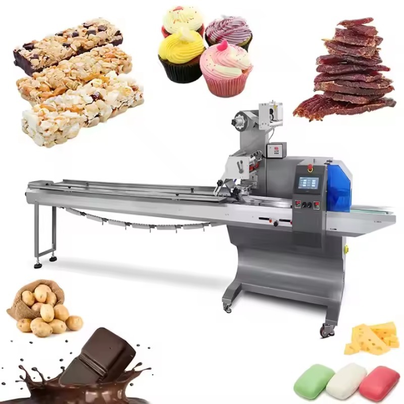 Food Snacks Packaging - Automatische Kissenverpackungsmaschine für Weiche Zuckerwatte-Snacks -
