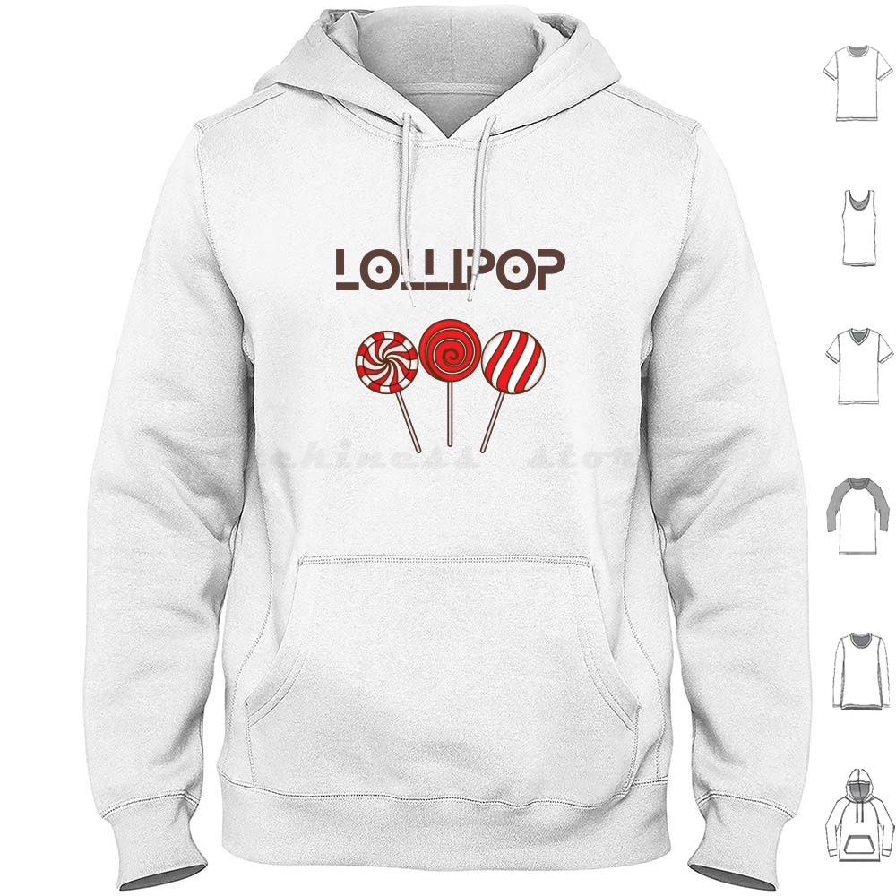 Food Sweet Snacks - Lollipop Niedlicher Kapuzenpullover Baumwolle Langarm Lollipop