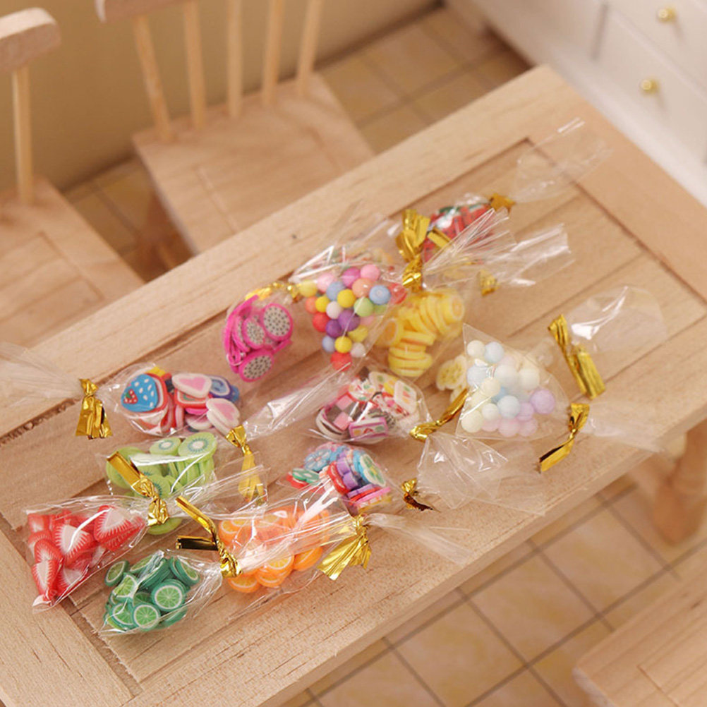 Food Snacks Packaging - 12 Stück Mini-Verpackte Snacks als Dekorationen,