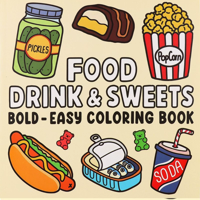Malbuch für Lebensmittel, Getr – Food Snacks Coloring Book Bewertung und Preis
