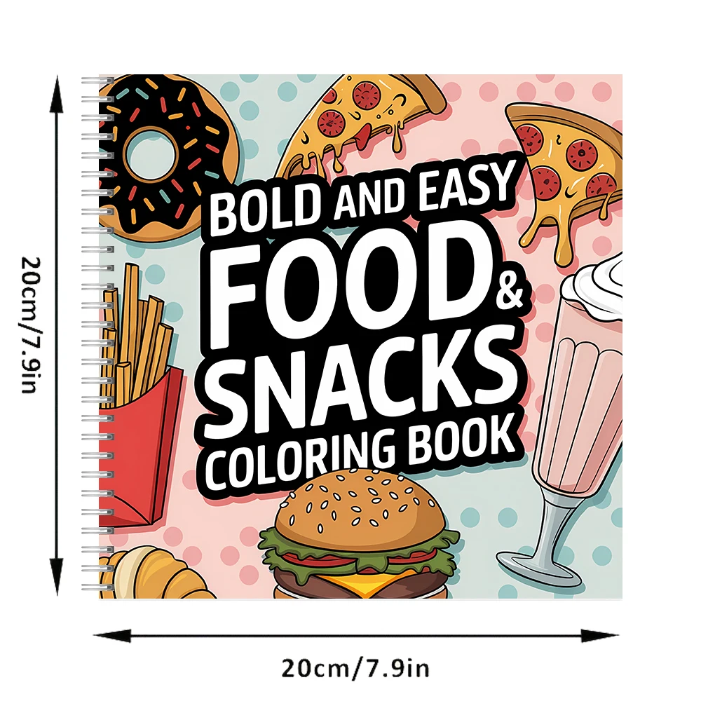 Einfaches Malbuch für Erwachse – Food Snacks Coloring Book Bewertung und Preis