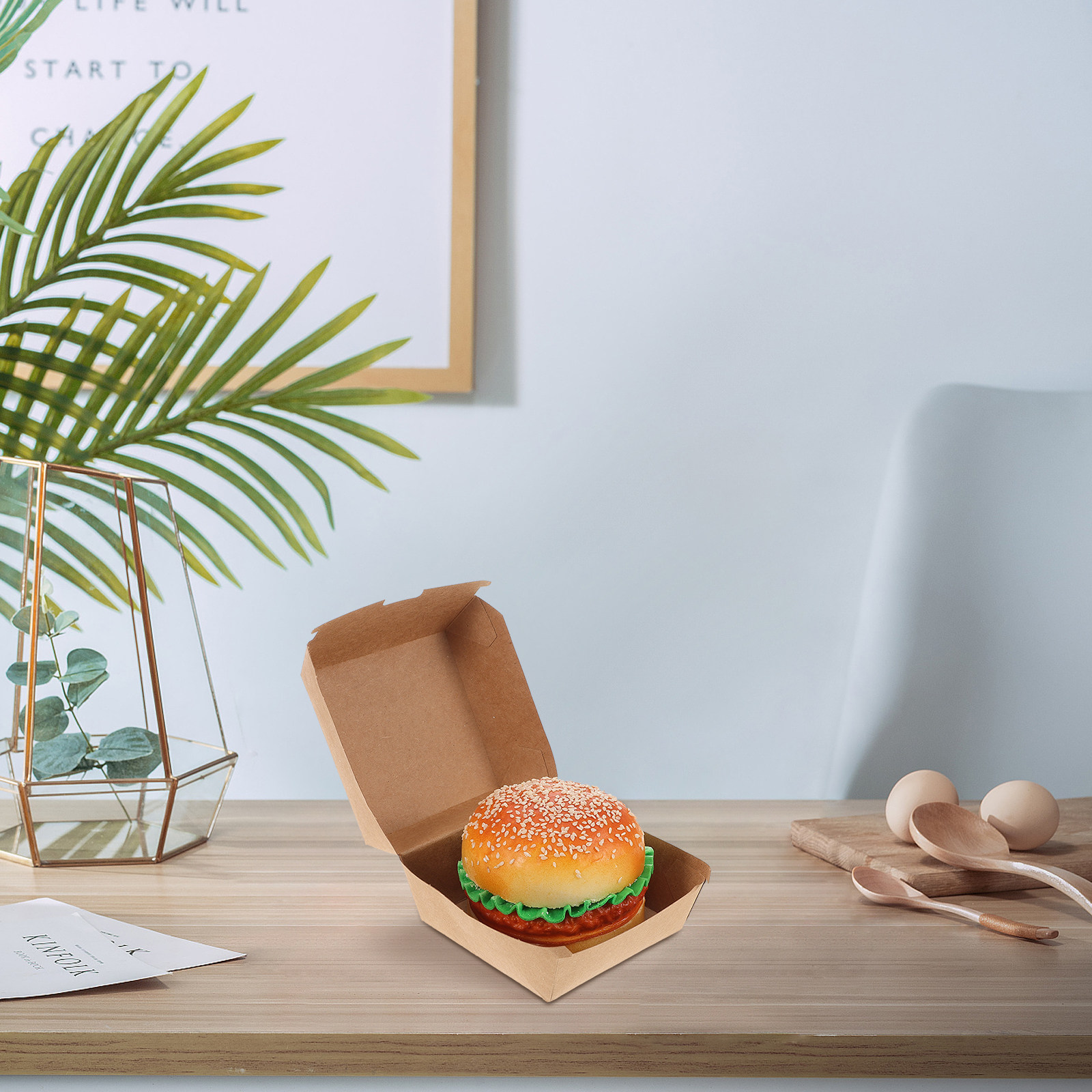30 Stück Burger-Boxen aus Kraf – Food Snacks Packaging Bewertung und Preis