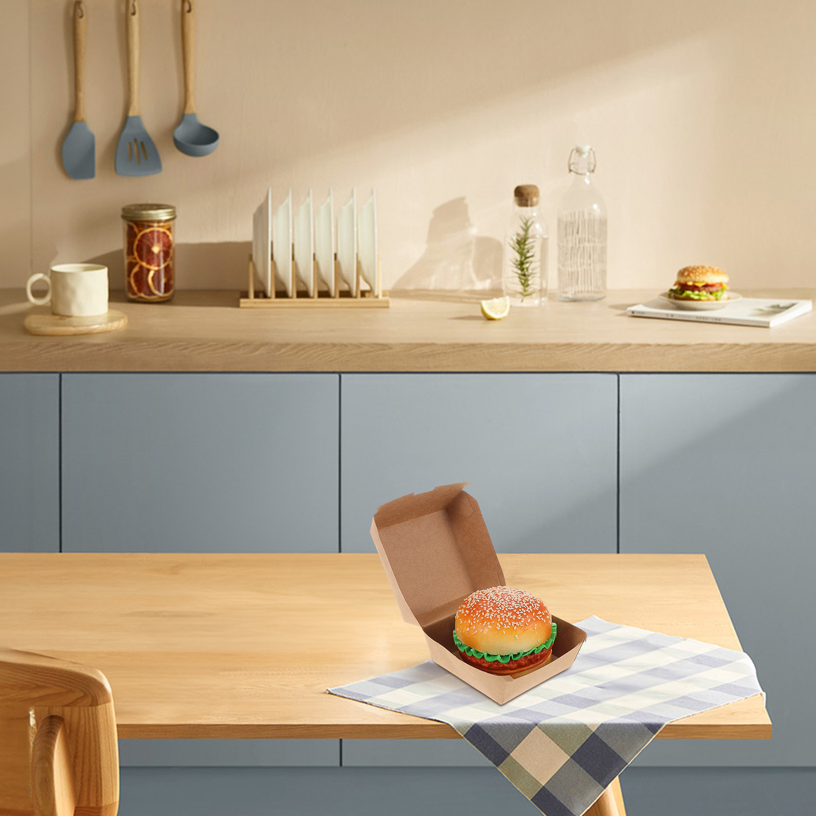 30 Stück Burger-Boxen aus Kraf – Food Snacks Packaging Bewertung und Preis